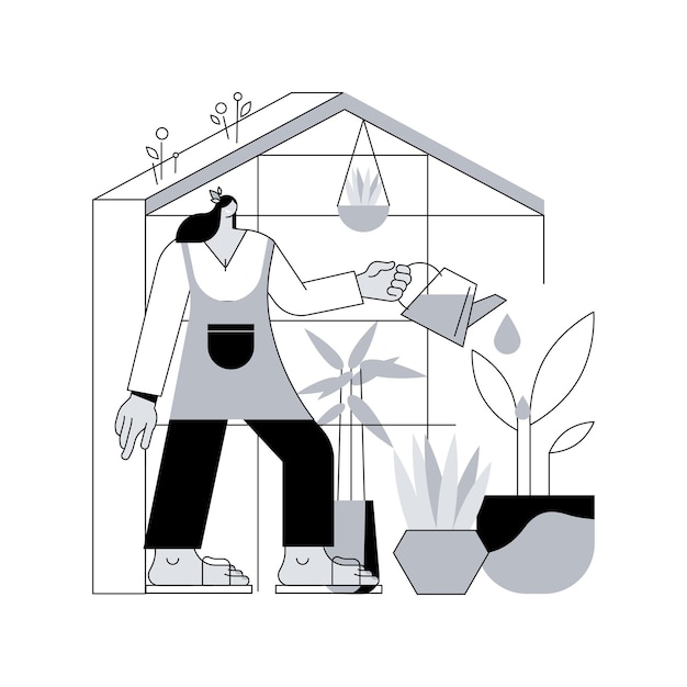 Home gardening abstract concept vector illustration