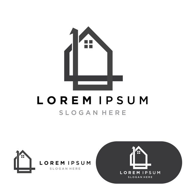 Home gebouwen logo en symbolen pictogrammen