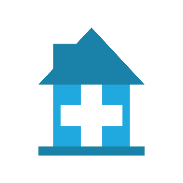 Home gezondheid en plus logo-ontwerp