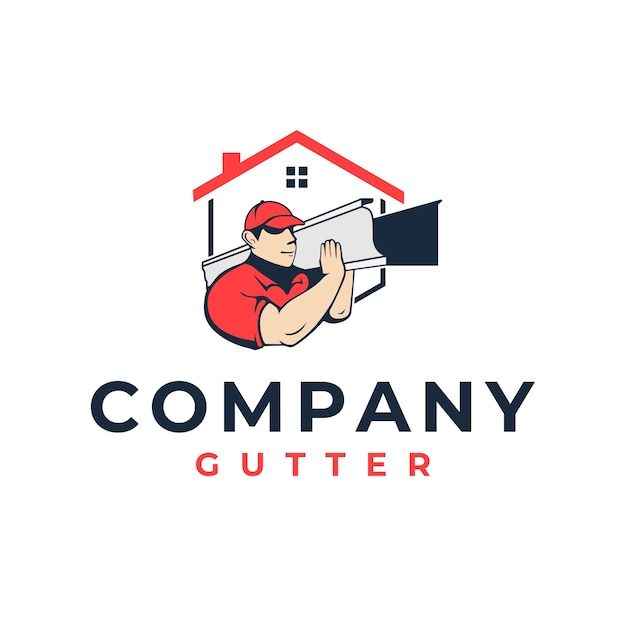 Vector home gutter logo