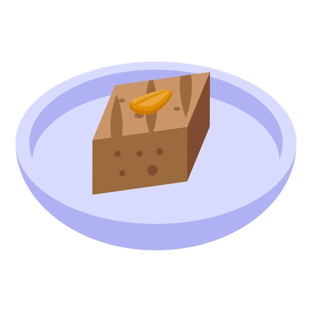 Vector home halva icon isometric vector food halwa traditional halva