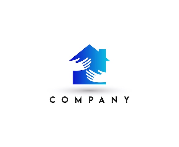 home and hand logo