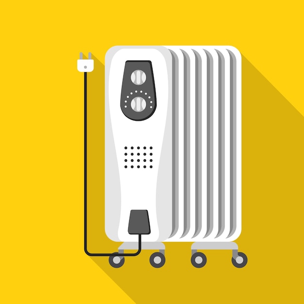 Home heater radiator icon Flat illustration of home heater radiator vector icon for web design