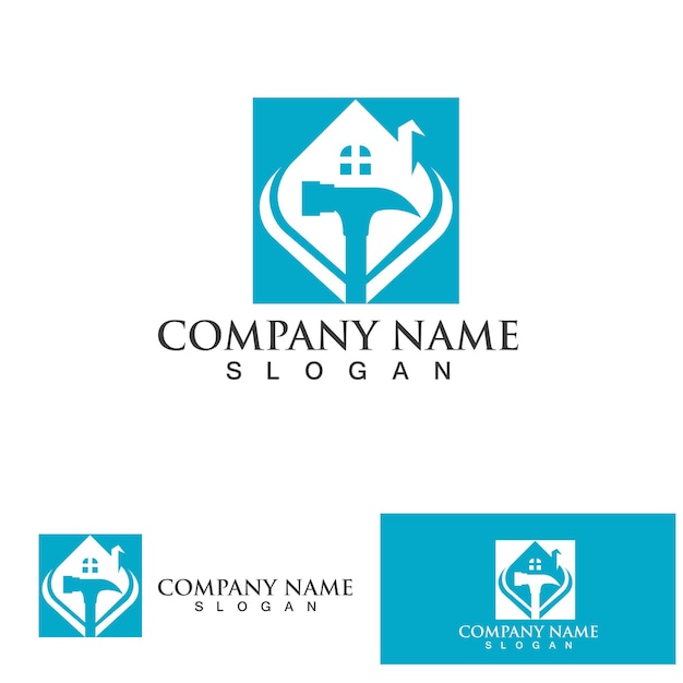 Home house repair logo and symbol vector