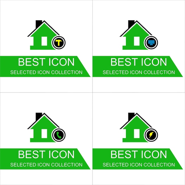 Home icon set can be used for digital and print