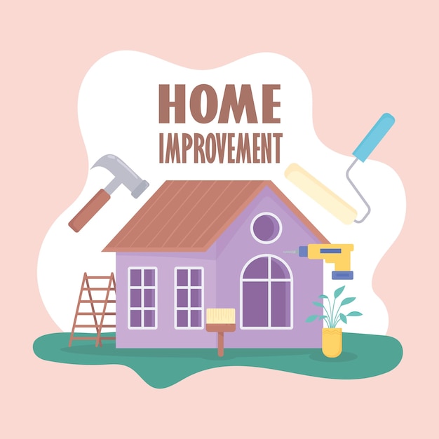 Vector home improvement poster