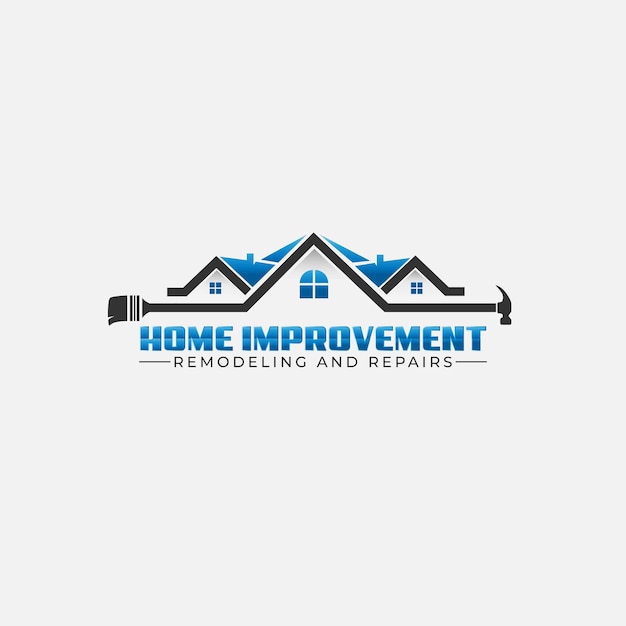 Vector home improvement remodeling and repairs logo