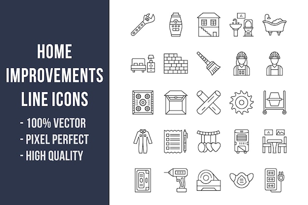 Home Improvements Line Icons