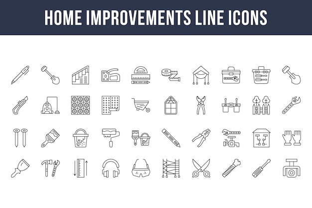 Home Improvements Line Icons