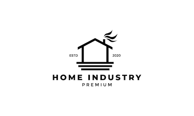 Home industry factory line modern  logo design