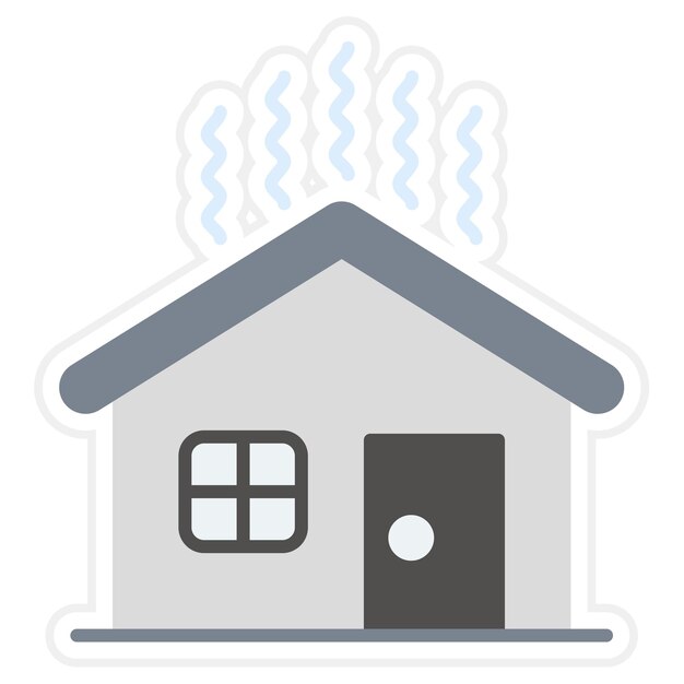 Home insulation flat illustration