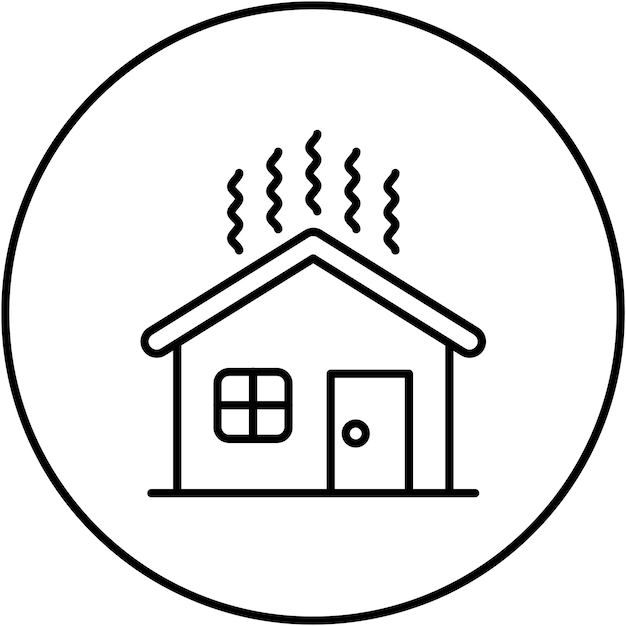 Икона векторного изображения изоляции дома может быть использована для устойчивого образа жизни