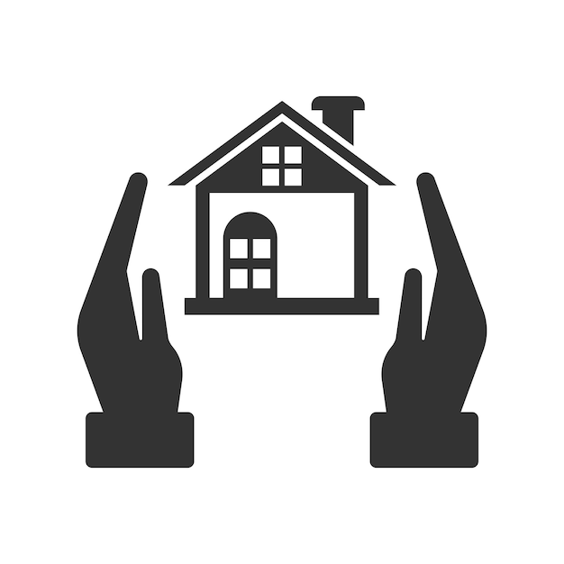 Vector home insurance icon