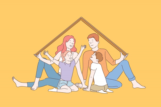 가정 보험 은유, 행복한 어린 시절의 추억 개념