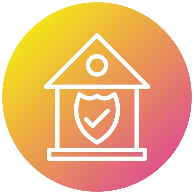 Vector home insurance vector icon design illustration