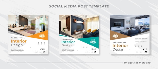 Шаблон поста в instagram для домашнего интерьера