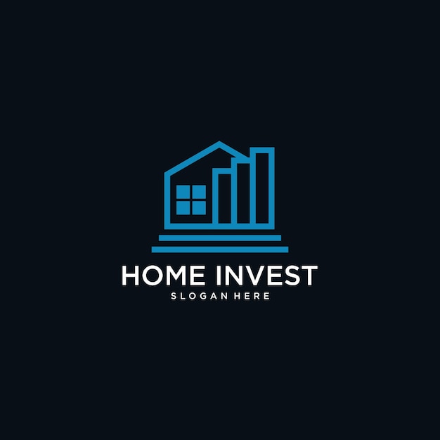 Vector home invest logo design