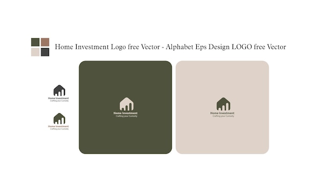 Vector home investment logo free vector alphabet eps design logo free vector