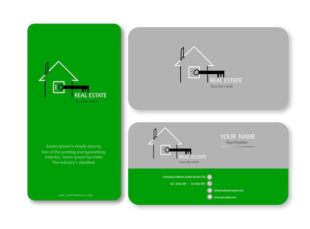 Home key or real estate vector template logo