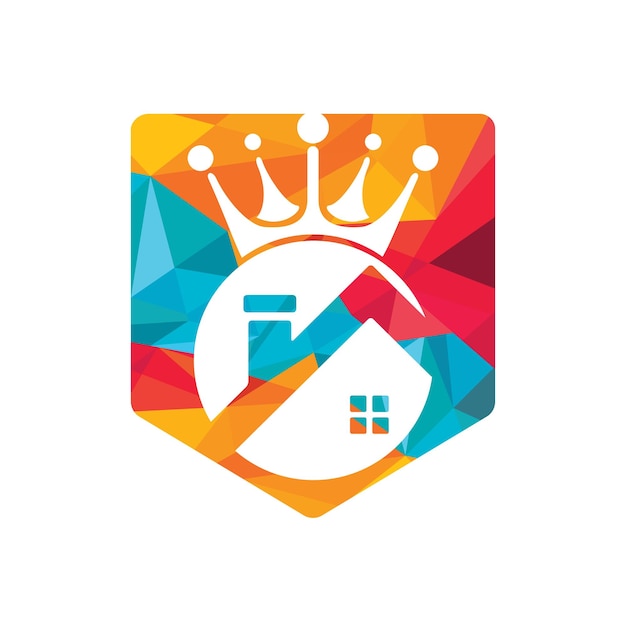 Home king vector logo design