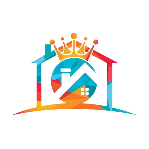 Home king vector logo design