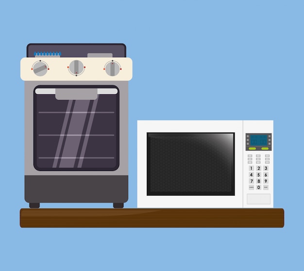 Vector home kitchen icons design