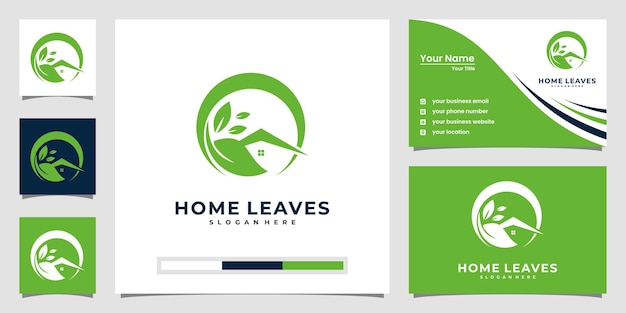 Vector home laat logo inspiratie achter