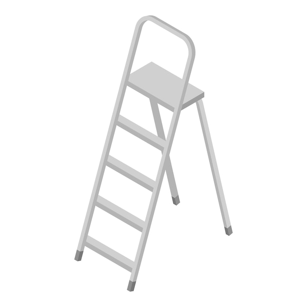 Home ladder icon Isometric of home ladder vector icon for web design isolated on white background