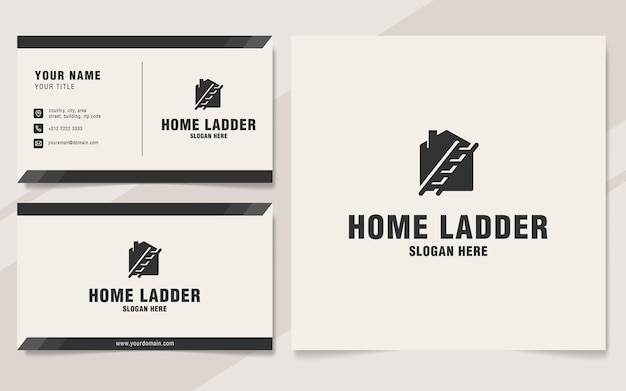 Home ladder logo template on monogram style