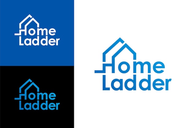 Vector home ladder logo vector template