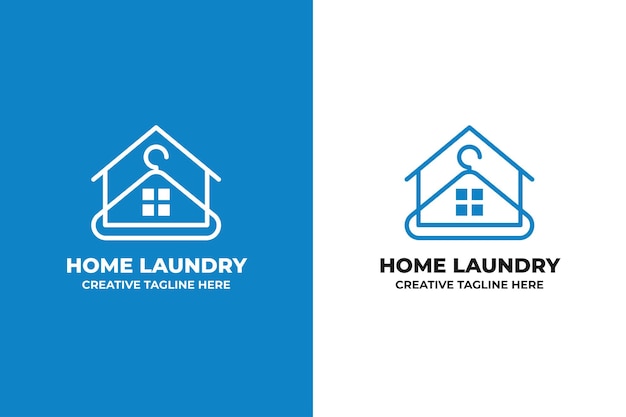 Home Laundry Wash Cleaning Logo