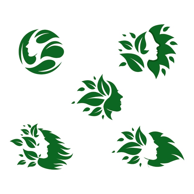 Vector home leaf logo design vector