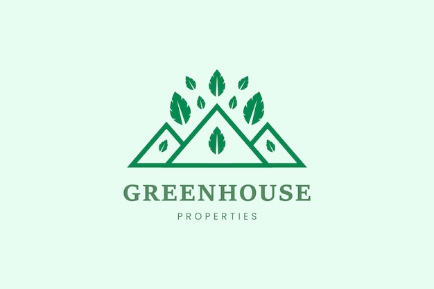 Шаблон логотипа дома и листа для недвижимости