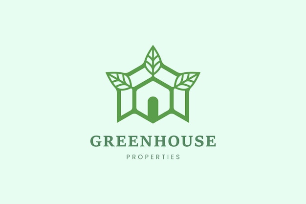 Home and leaf tree logo template for mortgage or real estate business