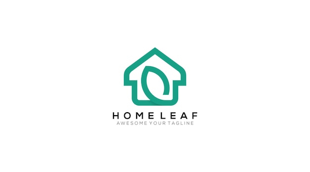 Vector home leaf vector logo design modern