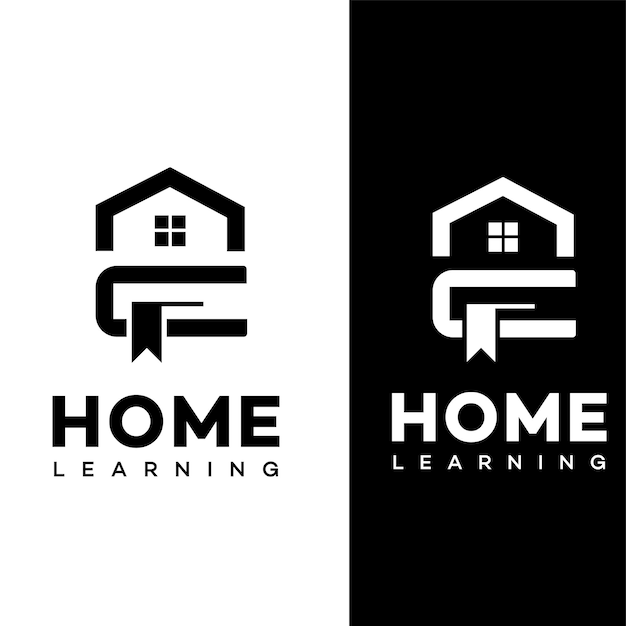 Vector home learning logo icon brand identity sign symbol template