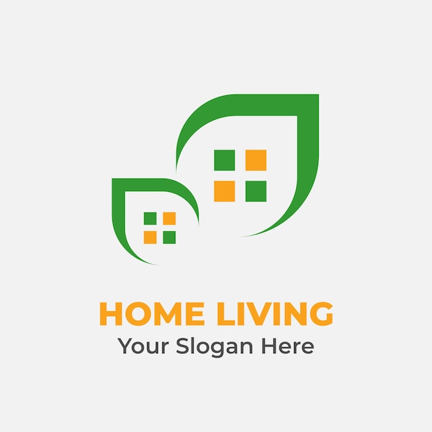 Home Living Care Company Vector Logo Template