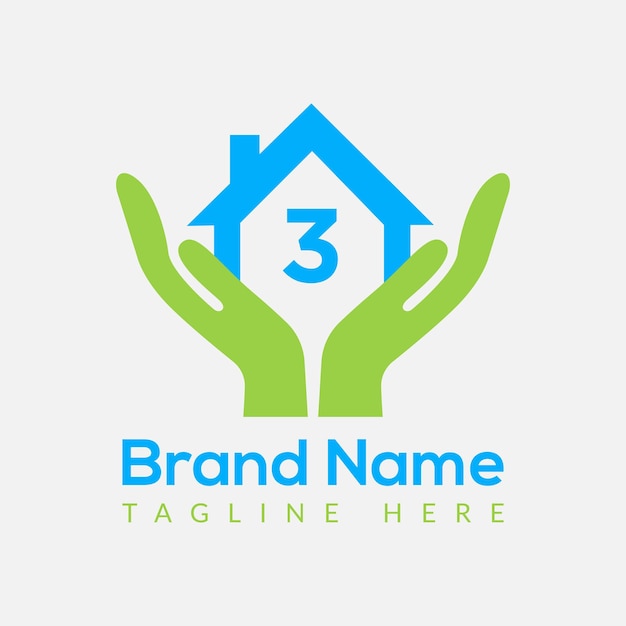 Home Loan Logo On Letter 3 Template Home Loan On 3 Letter Initial Home Loan Sign Concept Template