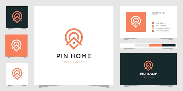 ホームロケーションデザイン。ロゴと名刺のテンプレート