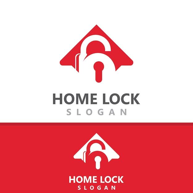 Home lock creative logo design security key protection concept for business