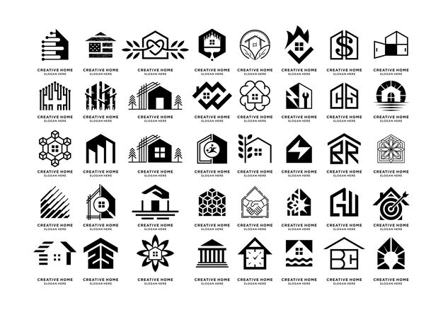 Vector home logo bundle creative idea