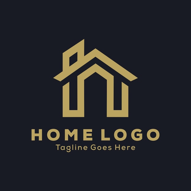 Home logo design semplice e minimalista
