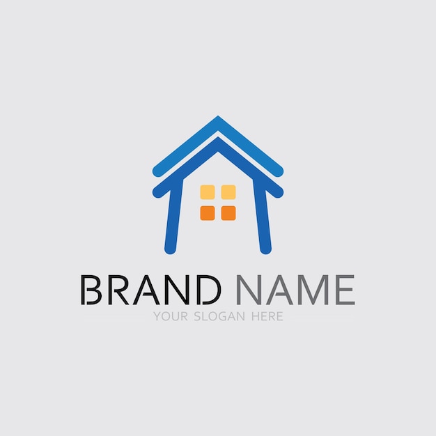 Home logo icoon vector illustratie ontwerp sjabloonhome en huis logo ontwerp vector logo architectuur en gebouwontwerp eigendom verblijf op huis landgoed business logo