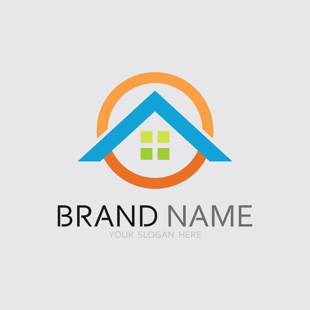 Home logo icoon vector illustratie ontwerp sjabloonhome en huis logo ontwerp vector logo architectuur en gebouwontwerp eigendom verblijf op huis landgoed business logo