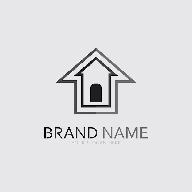 Home logo icoon vector illustratie ontwerp sjabloonHome en huis logo ontwerp vector logo architectuur en gebouwontwerp eigendom verblijf op huis landgoed Business logo