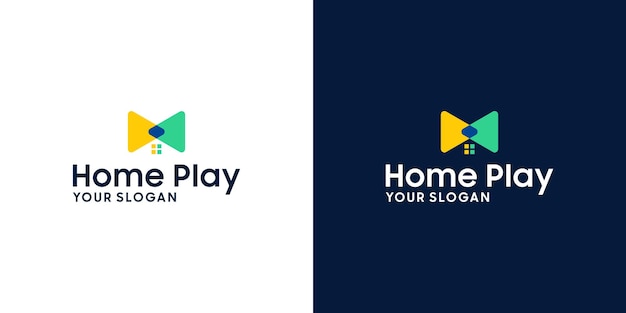 home logo and play button design inspiration