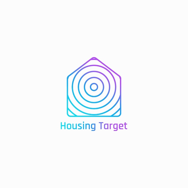 Home logo with circle shaped target.