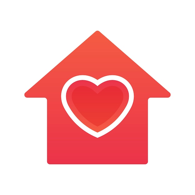 Home love logo element design template icon