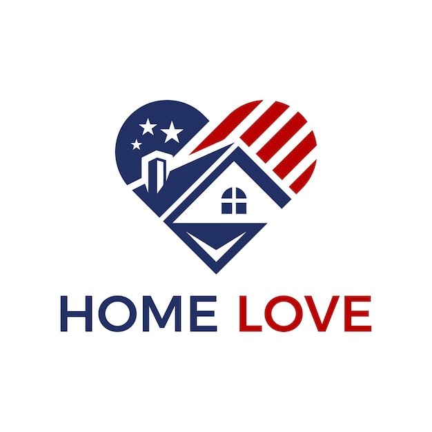 Home love Real estate logo