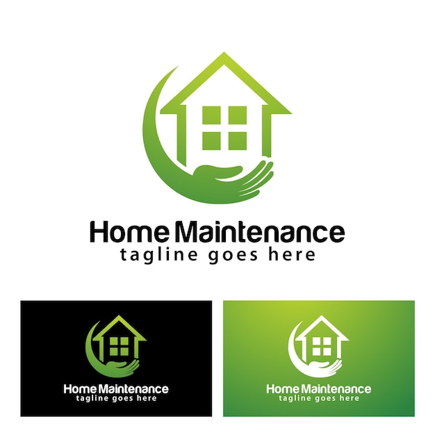 Home maintenance logo design template